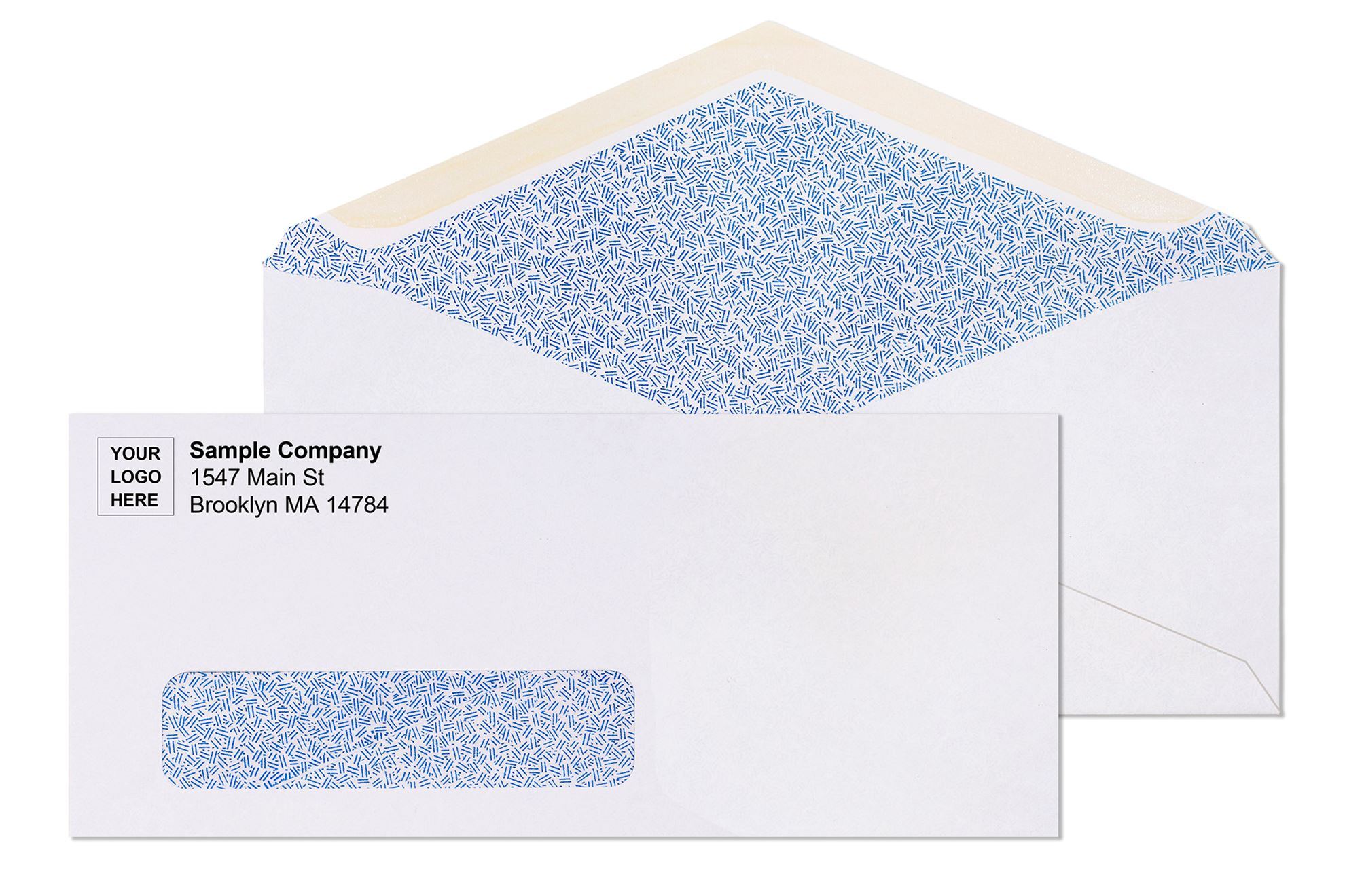 #10 security tinted window envelope with gummed flap for business billing payroll and financial mail