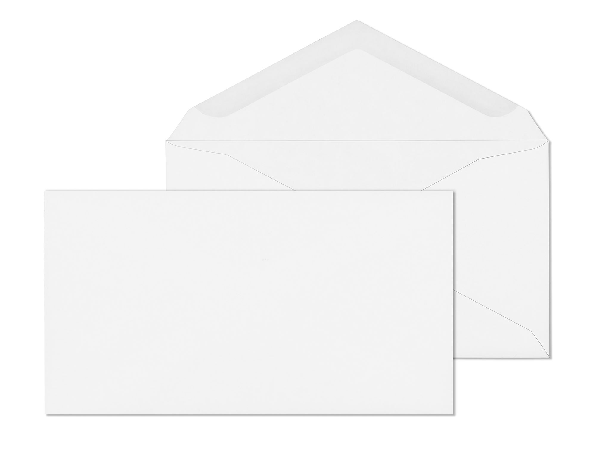 #6 3/4 white wove business envelopes with gummed flap for reply return mail programs