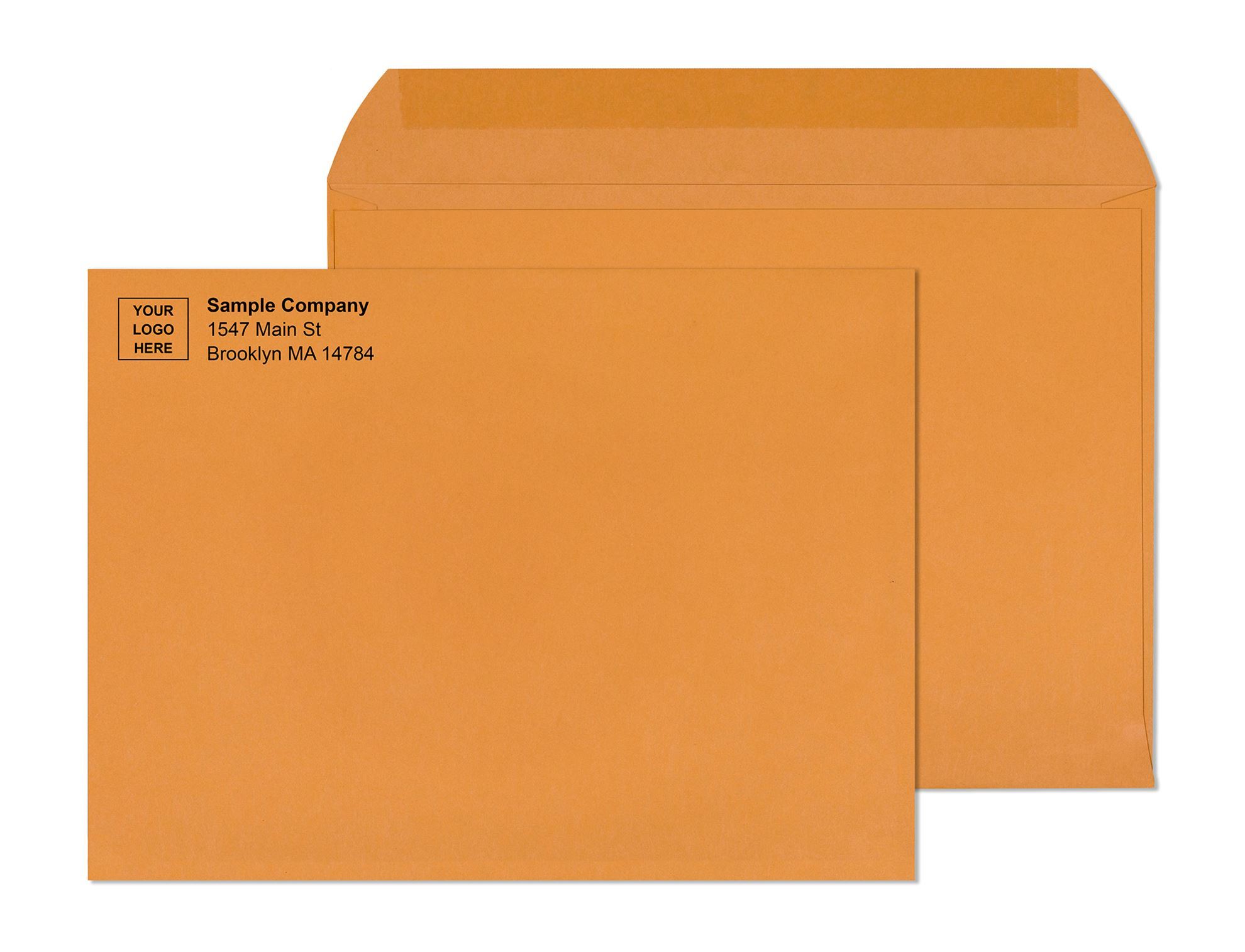 Brown Booklet Printed Business Envelopes. Business Envelopes