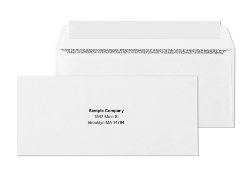 #9 white tinted peal and seal envelopes with printed logo	