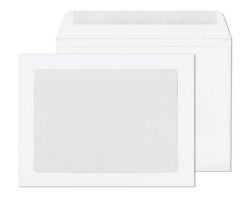 9x12 white booklet with full view window envelope