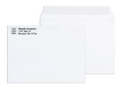 9x12 white booklet peel and seal envelopes with printed logo