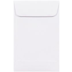 #1 white coin envelopes closed flap business envelopes