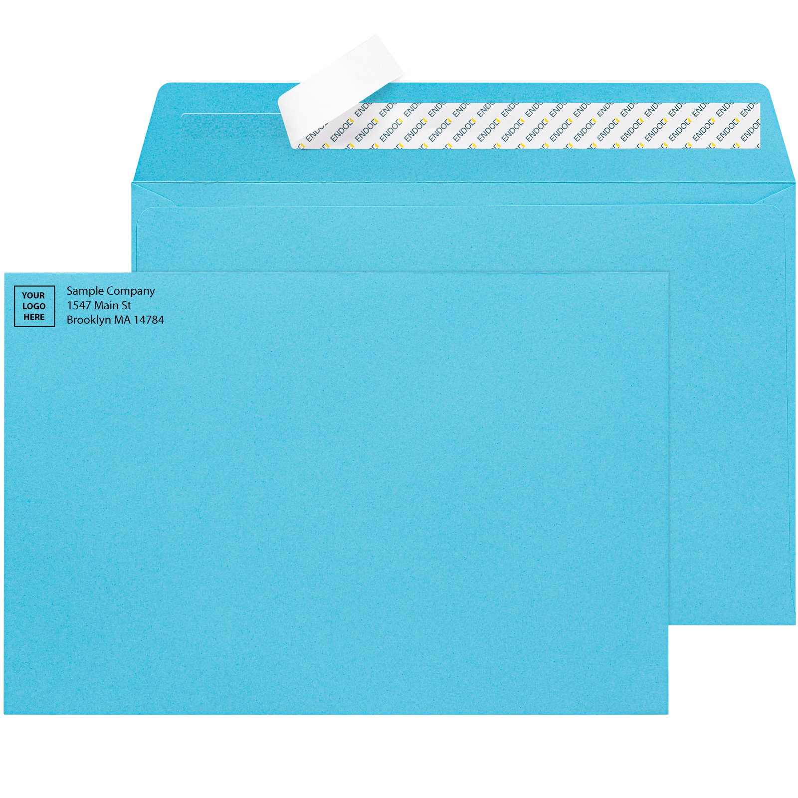 Envelopes for real estate agents showing 6x9 starburst booklet envelopes peel-and-seal colorful direct mail custom printed for neighborhood farming just listed just sold campaigns and open house invitation mailings that stand out in the mailbox