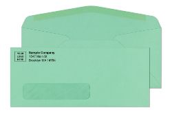 #10 green wove window envelopes