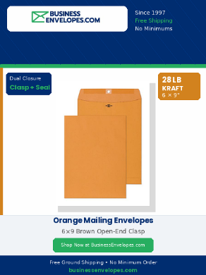 Orange Mailing Envelope